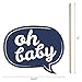 Big Dot of Happiness Hello Little One - Blue and Silver Boy Baby Shower Photo Booth Props Kit 20 Count