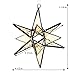 J Devlin Orn 250 Stained Glass Moravian Star Christmas Ornament or Sun Catcher Dimensional 4 1/2 x 4 1/2