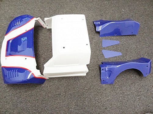 King Motor X2 HD Body Kit (blue/white) Fits 1/5 LOSI 5IVE T & Rovan LT SC 4WD Trucks