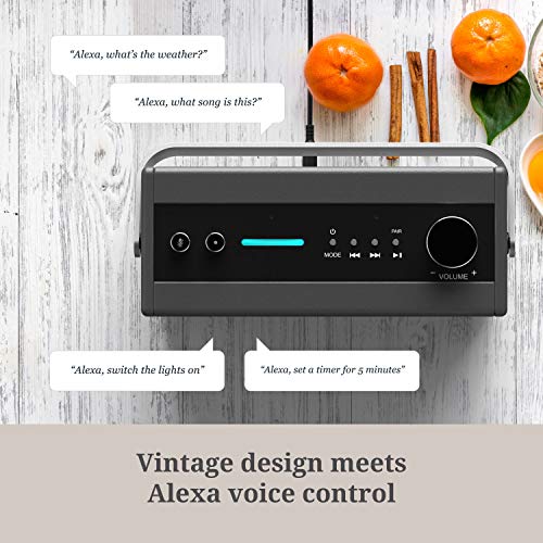 Century Internet Radio | Smart Wi-Fi Speaker with Alexa | Bluetooth | Smart Home Control | Multi-Room | News and Sport Updates (Charcoal)