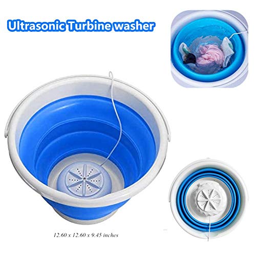 settlede Ultrasonic Turbine Washing Machine, Portable Mini Turbo Washing Machine with Foldable