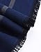 Mens Winter Scarf, Faurn Plaid Stripes Long Cashmere Pashmina Feel Warm Scarves