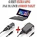 6 Feet Ac/dc Charger Adapter (64ch) for 10.1 Inch Android Tablet Pc Set of 2 (Car & Wall) Fits (Nextbook NXW10QC32G 10.1