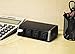 Legrand - Wiremold WSR320-S Desktop Power Center, Surge Protector Power Strip with 3 Power Outlets And 2 USB Outlets for Charging, Black/Silver