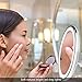 Terresa 7X Magnifying Lighted Makeup Mirror with Suction Cup - Lightweight Travel and Oval Design Bathroom Shower Mirror with Lights and Magnification - Standing or Wall Mounted