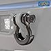 EAG 3/4 inch Black D-Ring Shackles 4.75 Ton Capacity with 7/8 inch Diameter Pin and Black Isolator Washer Kits 1 Pair