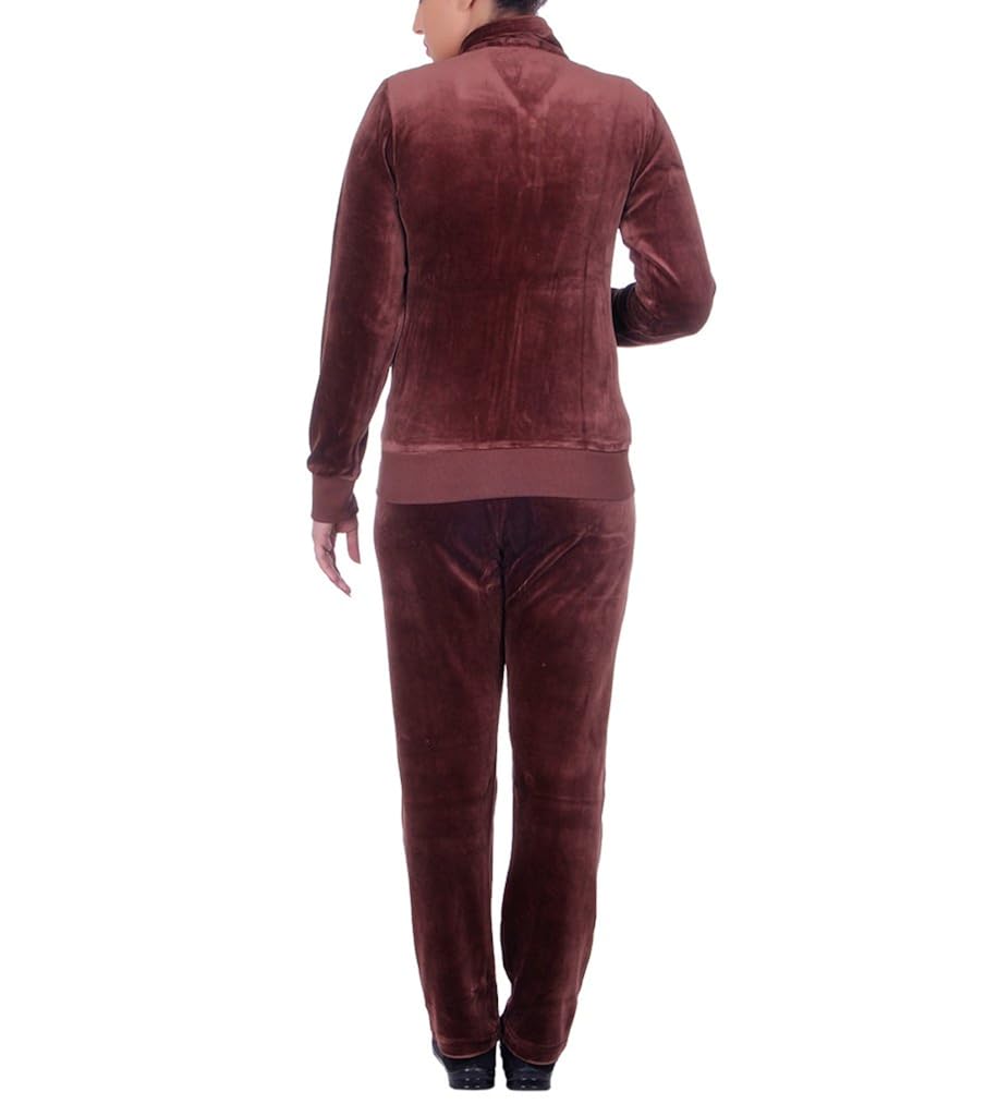 vivid bharti style collar cotton velvet/shearing tracksuit