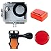 VVHOOY Action Camera Waterproof Housing Case with Red Filter and Floaty Sponge Compatible with AKASO EK7000&Plus/EKEN/REMALI CaptureCam/Zonko Action Camera Lens Protect