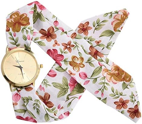 Wrist Watch Sweet Girl Bracelet Watch Women's Dress Watch Fashion Flower Cloth Design Watch Fashion Women's Dress Watch High Quality Fabric Watch
