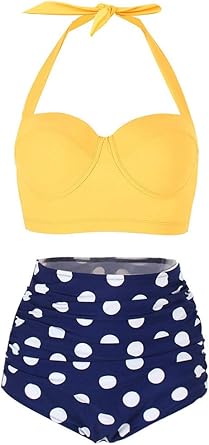 high waisted retro bathing suits