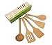 AKcook 5-Piece Cooking Tools Set, Wood Kitchen Utensils, Turner Spatula Ladle