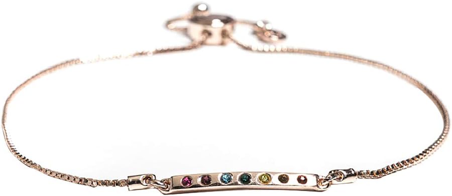 BellaMira 'SHANTI by Mira' Chakra Rose Gold Plated Longline Chakra Bracelet (Plated)