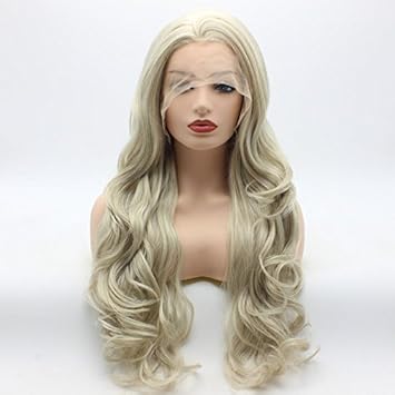 Amazon Com Meiyite Hair Wavy Long 26inch Two Tone White Blonde