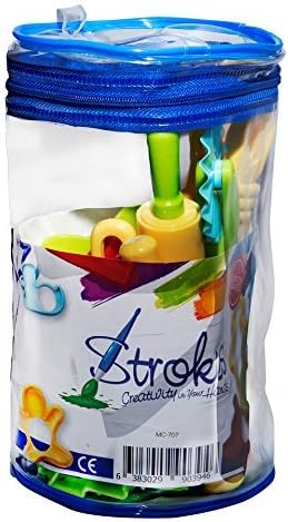 Strokes Art Durable Clay and Dough Tools 21 Piece Set Nature Shapes - Create Hours Of Creativity - Ages 3 & Up - Includes Handy Storage Bag