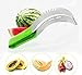 Multifunctional Fruit Knife ,Goldflower Silver Stainless Steel Watermelon Slicer Cutter with Ideal for Watermelon, Cantaloupe, Dragon Fruit ,Cake and etc.