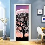 QiyI Door Mural PVC Door Sticker Removable Wall Murals Peel and Stick Door Murals for Home Decoration Living Room Front…