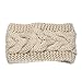 Tonsee Women's Korean Style Headwear Head Wraps Crochet Twist Flower Elastic Headbands (Beige)