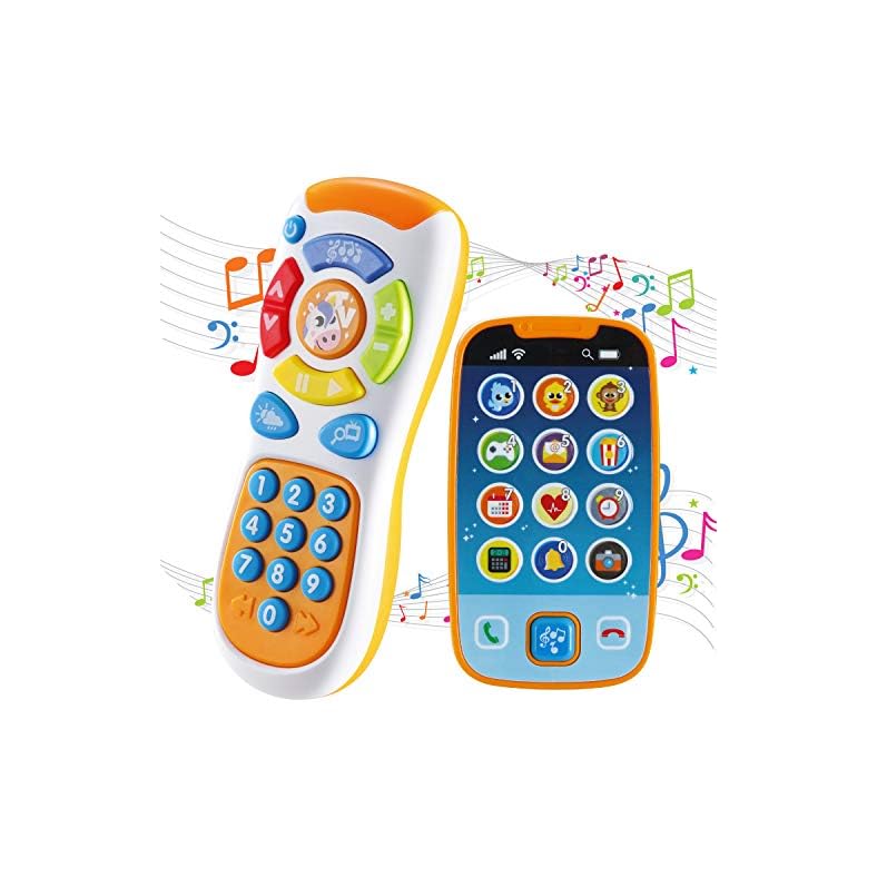 JOYIN Smartphone Toys for Baby, Remote Control Baby Phone with Music, Baby Learning Toy, Birthday Gifts for Baby…