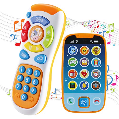 JOYIN Smartphone Toys for Baby, Remote Control Baby Phone with Music, Baby Learning Toy, Birthday Gifts for Baby…