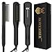 Beard Straightener, Heated Hair Straightening Comb, Electric Hair Straightener Hot Iron Brush for men and women, Dual Voltage/3 Temp Modes/Auto Shut-Off/LED Display/Portable