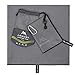ARNUWA Microfiber Towel Quick Dry Ultra Absorbent Compact, Gray/Black L