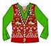 Faux Real Women's Ugly Xmas Sweater Vest Long Sleeve T-Shirt, Multi, XX-Large
