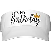 Its My Birthday Sun Visor Hats for Women Men, Adjustable Lightweight Sport Sun Visor Hat for Golf Tennis Running