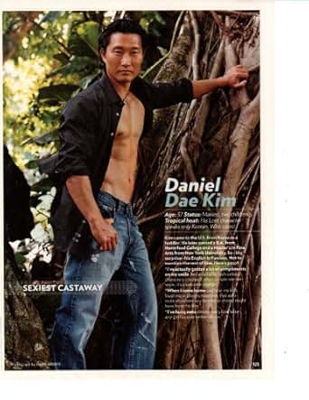 Daniel Dae Kim Shirtless 8x10 one page magazine photo clipping J8610 at