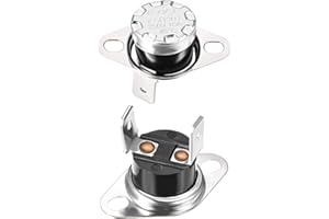 uxcell KSD301 Thermostat 85°C/185°F 10A N.C Adjust Snap Disc Temperature Switch for Microwave,Oven,Coffee Maker 2pcs,Bakelite Material