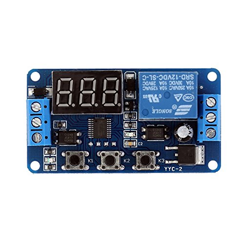 KKmoon 12V Delay Timer Module LED Display Automation Digital Switch Relay Control - Thumbnail 6