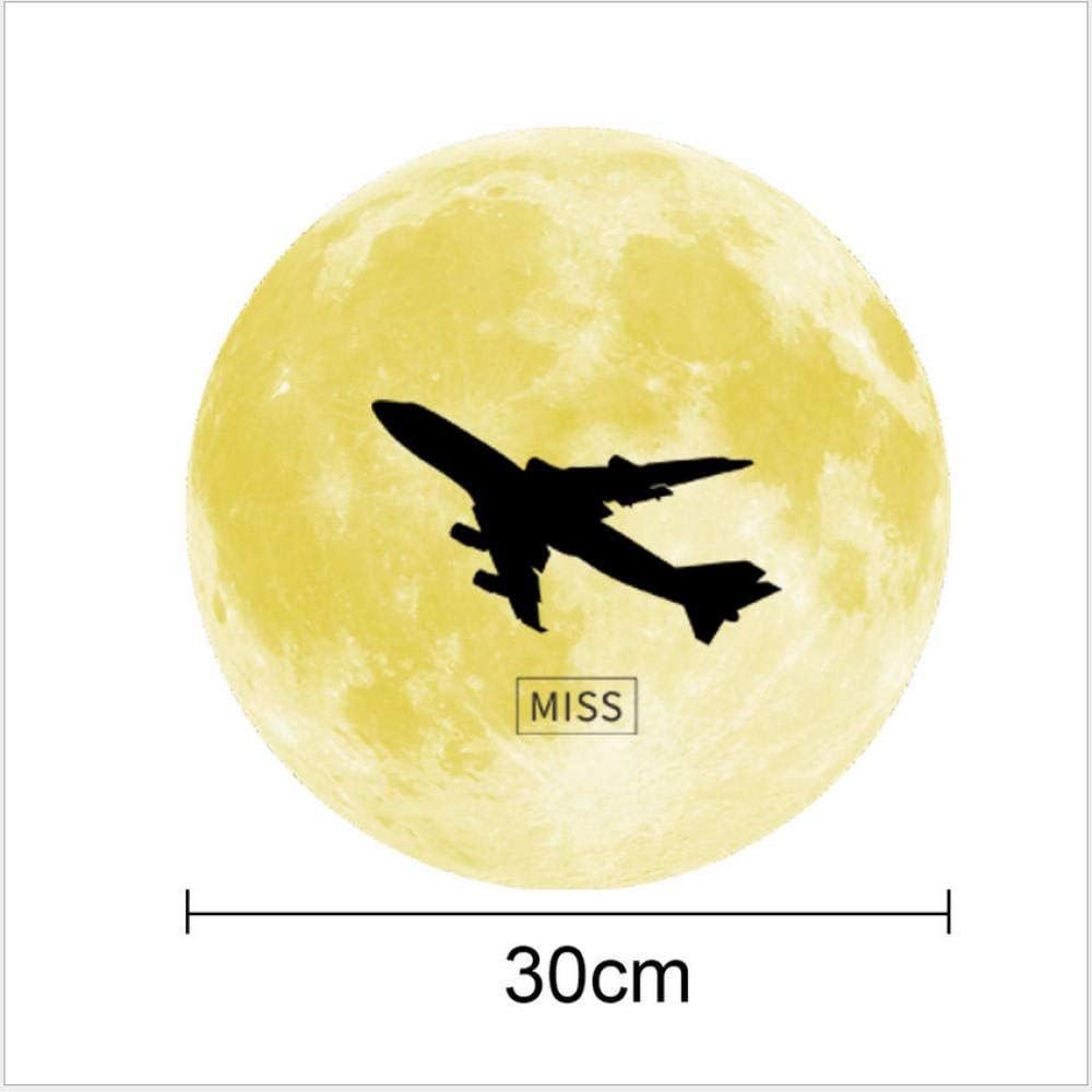Amazon Com Pwmunf Wallpaper Mural Wall Sticker Vinyl 3d 30cm Mid Autumn Festival Luminous Moon Chang E Flying To The Moon Jade Rabbit Li Bai Miss Super Bright Luminous Round Wall Sticker Kitchen Dining