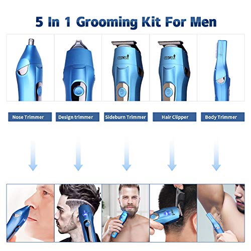 Ceenwes Cool 5 In 1 Mens Grooming Kit Professional Beard Trimmer