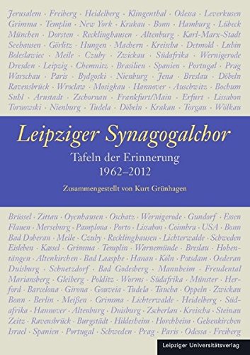 Leipziger Synagogalchor Tafeln Der Erinnerung 1962 2012 Amazon
