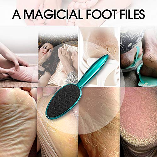 GMAXT Foot File,Q2 Nanoglass Foot Scrubber For Long-Lasting Skin Smoothing Effect, Callus Removal Foot For Dry Feet, Wet Feet, Dead Skin, Hard and Dry Skin,Magical Pedicure Tools (Blue)