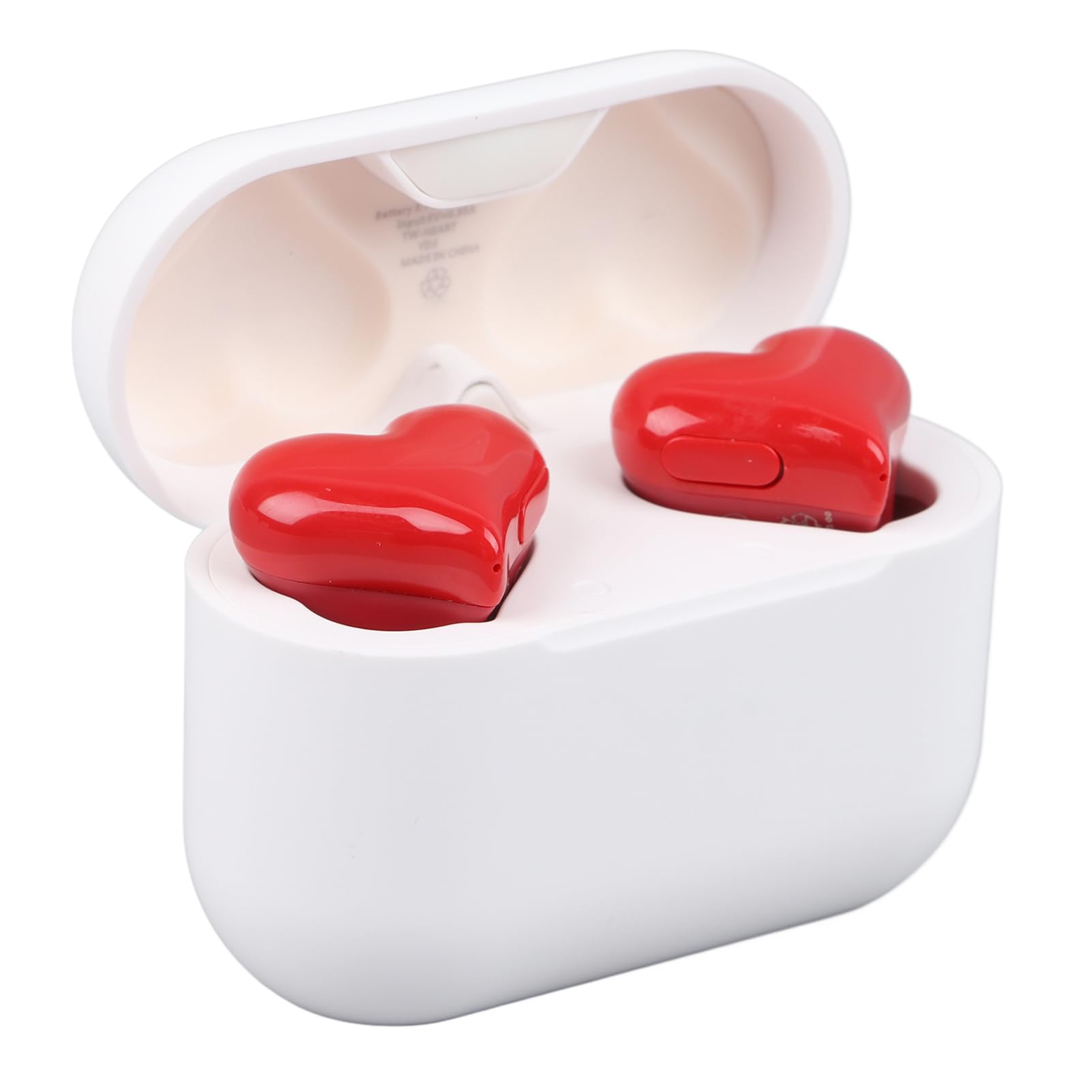 GOWENIC Wireless Earbuds, Stereo Sound Bluetooth Wireless Headphones with Noise Canceling, Heart Shaped Design and 3 Pairs Earbuds, for Phone Laptop