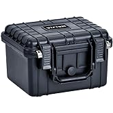 MEIJIA Portable All Weather Waterproof Camera Case With Foam,Fit Use of Drones,Camera,Equipments,Elegant Black,10.62 x9.68x6.87inches