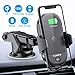 FLOVEME Wireless Car Charger Mount - IR Sensor 15W QI Fast Car Wireless Charger Auto Clamping Air Vent Dashboard Car Phone Charger Holder Compatible with iPhone 11 pro X XS Max Xr 8 Samsung Google