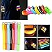 HaMeng Safety Sport Flashing LED Armband Belt with Visibility Light up Glow in the Dark Bracelet for Cycling,Jogging,Walking and Running.Multi color Set of 7