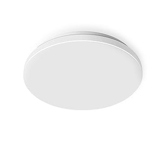 18W LED Deckenleuchte Aufbau 4000K Neutralweiß, rund ø28 cm, wasserdicht IP44 Deckenlampe fürs Bad Wohnzimmer Schlafzimmer Kü
