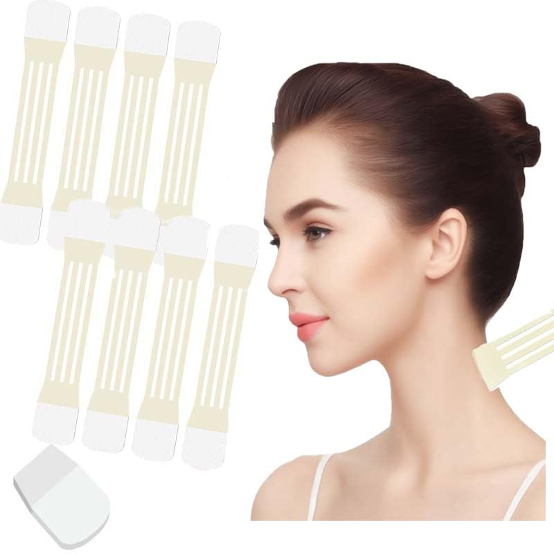 Photo 1 of Invisible Neck Lift Tape Neck Instant Lifting Firming Tape Improves Neck Lines Wrinkles High Elastic Breathable Lifting Invisible Reusable Waterproof Use Before Makeup (8 strips+40 patches)