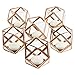 Koyal Wholesale Glass Geometric Votive Candle Holders, Bulk Set of 6, Candle Terrariums, Candle Lanterns, Party Favors, Succulent Pots, Air Plant Decor, Wedding Centerpieces (4.5 x 3.25-Inch, Copper)