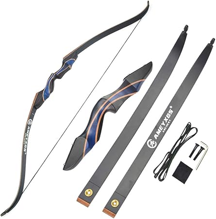 Ameyxgs 56 Zoll Bogenschiessen Recurve Bogen Holzbogen Riser 20 55lbs Takedown Bogen Langbogen Fur Zielubungen Und Outdoor Jagd Amazon De Sport Freizeit