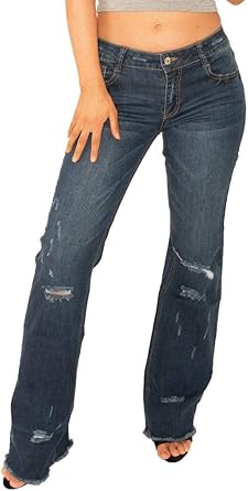 denim jeans with frayed ends