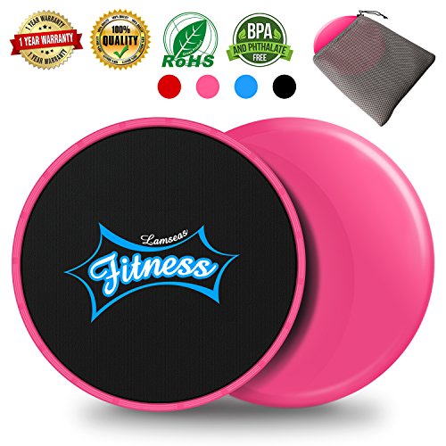 Exercise Sliders Fitness, Dual Sides Strength Slides Workout Slider Gliding Discs for Exercise Equipment Core Discs Sliders Perfect Used on Carpet or Hard Floors