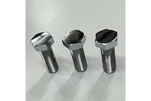 Pirate Mfg Chrome Crankshaft Pulley Bolt Kit 3/8-24 x 1, Compatible with Chevy SB 283-350