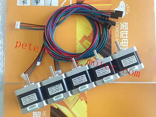 5PCS Nema17,1.7A, 4000g.cm,Single Flat D-Shaft,Stepper Motor 3d printer
