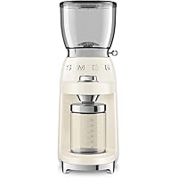 Smeg 50's Retro Style Aesthetic Coffee Grinder, CGF01 (Cream)