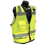 Radians SV59-2ZGD-M Class 2 Heavy Duty Surveyor Safety Vest, Green Mesh Solid, Medium