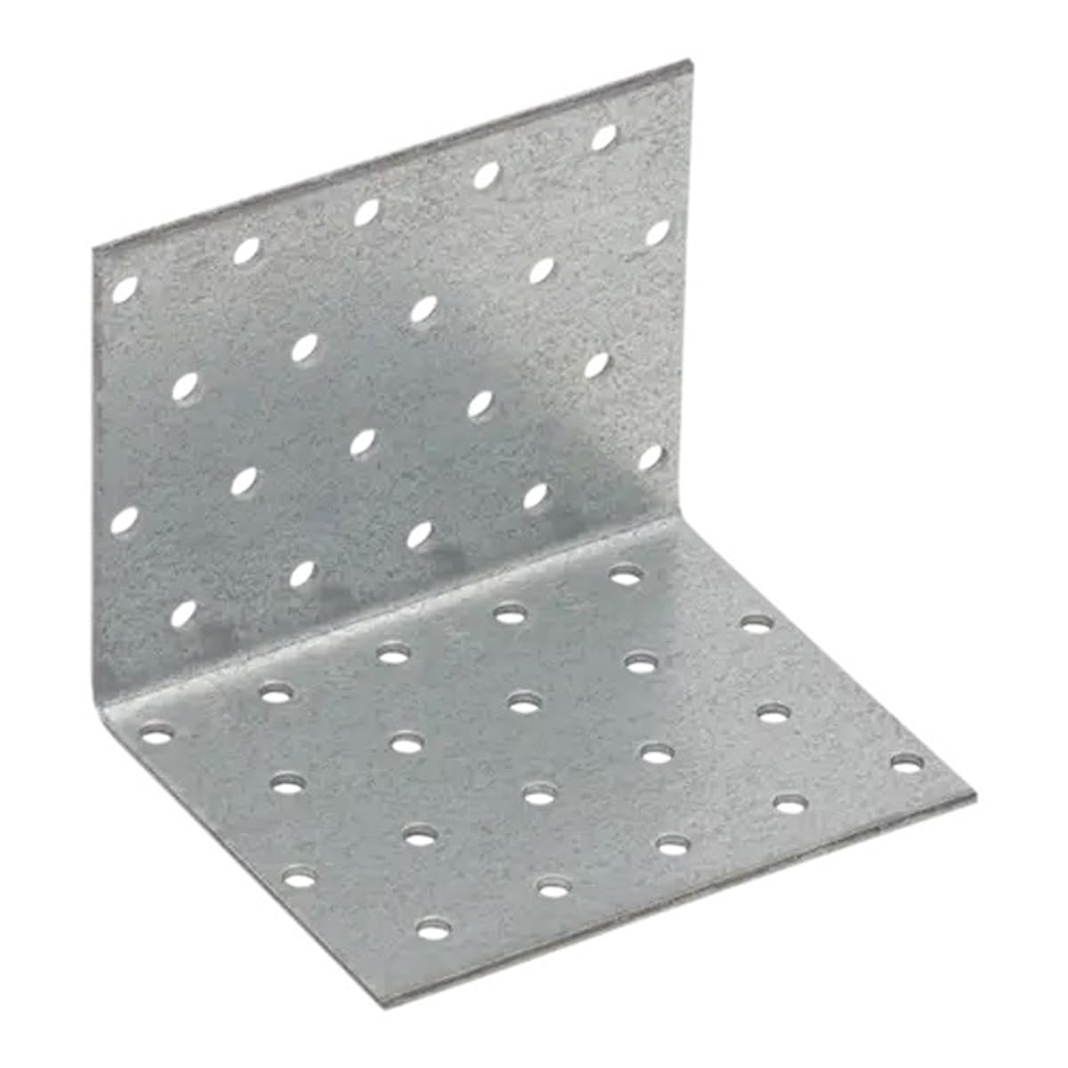 80mm x 80mm x 100mm Galvanised Perforated Angle Plate Bracket Connector for Wood 2mm Thick Steel Corner Bracket Metal L Plate Heavy Duty KM10 (Pack of 1) L07-08ABC
