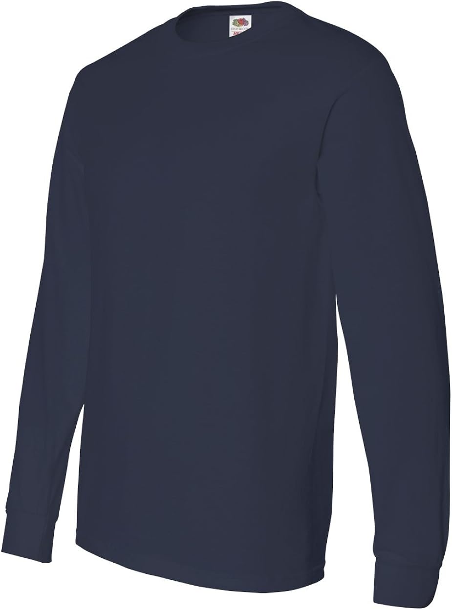Fruit of the Loom 5 oz. 100% Heavy Cotton HD Long-Sleeve T-Shirt (4930) at  Men’s Clothing store